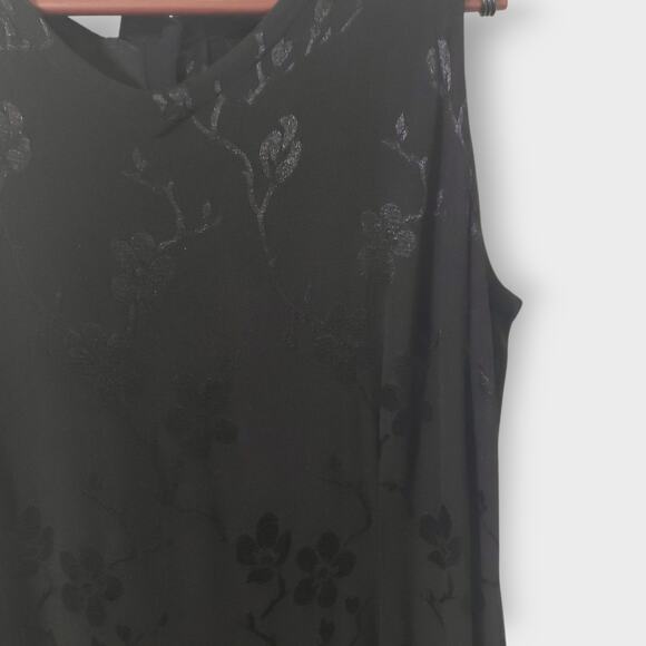 Cut Loose Black Floral Embossed Sleeveless Maxi Dress Large Dark Romance Y2K - Picture 4 of 11